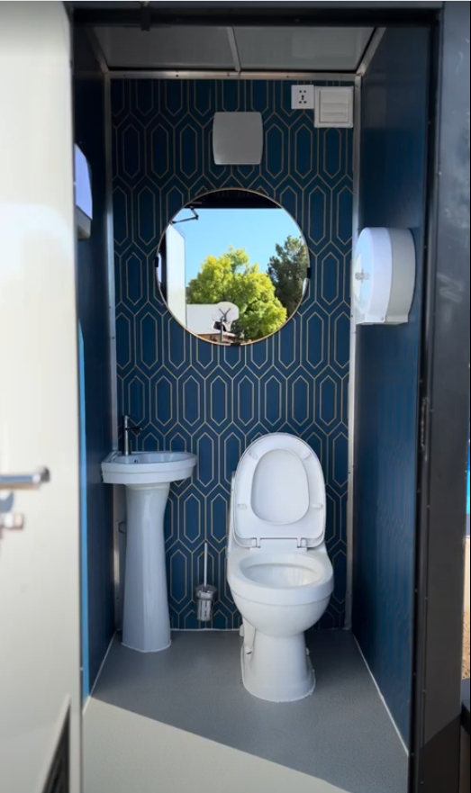 Inside our portable luxury restroom rental, Las Vegas