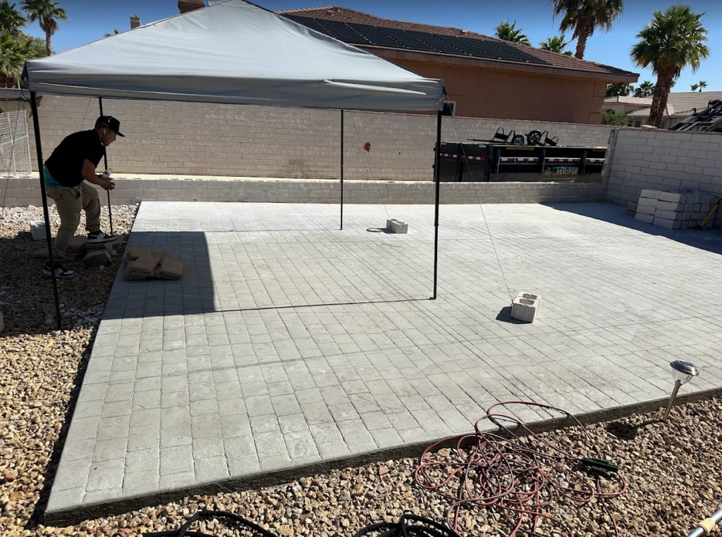 Las Vegas patio after construction waste removal