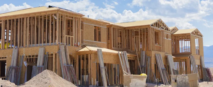 Under construction homes in Las Vegas