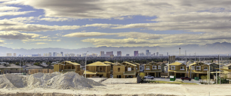 Construction in a Las Vegas subdivision