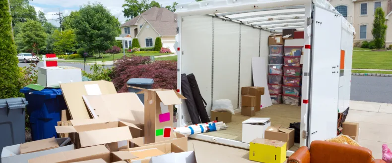 A portable storage container loading
