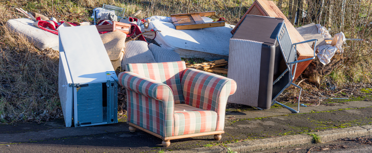Furniture and garbage illegally dumped in Las Vegas